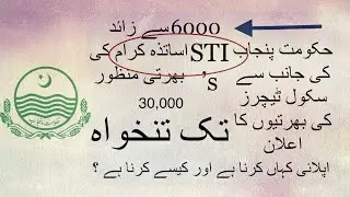 punjab educators jobs 2021 lates | STI's jobs by punjab government |educators  latest jobs 2021