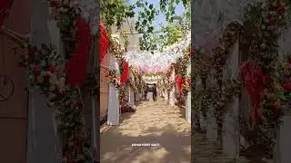 GATE AND PASSAGE DECORATION#decoration #viral #flowerdecoration #shortvideo #wedding #event
