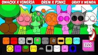 INCREDIBOX SPRUNKI 💋 EVERYONE'S KISSING! SUS KISS MOD - All Reactions