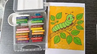 Green Caterpillar on the Tree