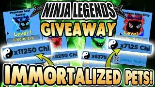 NINJA LEGENDS GIVEAWAY 🔥 IMMORTAL PETS 🔥 INSANE STATS 🔴 Roblox 2019
