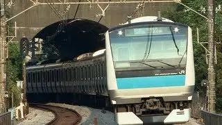 (HD) 京浜東北線・根岸線の通勤電車 E233系1000番台 (Blue line commuter train)