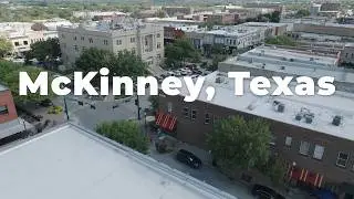 Old Collin County Courthouse and Tennessee Street in McKinney, Texas