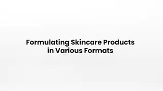 SRG's Formulation Expertise & Innovative Product Range