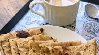 Evening special Tea and chapati 😉 Very tasty and Crispy Roti ✨