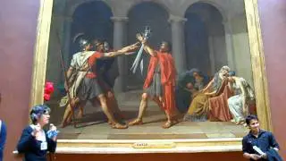 Jacques Louis David Le Serment des Horaces - Oath of the Horatii  Louvre 1.34 minutes in front of