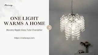 Murano Ripple Glass Tube Chandelier