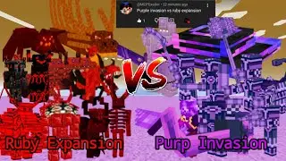 Can Team Ruby Expansion Survive the Purp Invasion? | Minecraft Mob Battle
