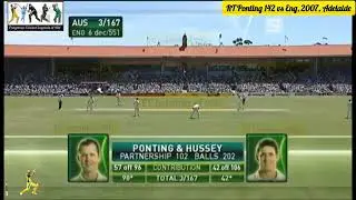Ricky Ponting Match Winning Ashes 100, 142 vs England Adelaide 2006-07