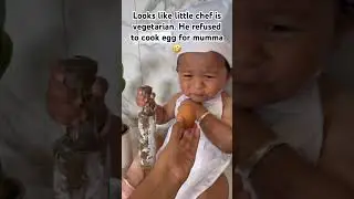 Why the tiny  chef refused this ? 🤔#chef #tinychefs #cutebaby #milestone #babyboy  #shorts