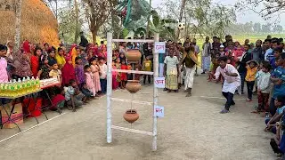 বল ছুড়ে পাতিল ভেঙ্গে প্রয়োজন যেটা জিতে নিন সেটা। চাল, ডাল, তেলের মধ্য কে কোন পুরষ্কার জিতলো দেখুন ?