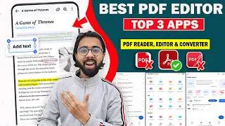 📝Top 3 Best PDF Reader & Editor Apps For Mobile 2026 || Free PDF Editor For Android || No Ads