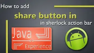 How to add share button in sherlock action bar