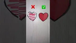 Perfect Red Heart Cut!Bold &Satisfying#artandcraft#diycrafts#art#shorts