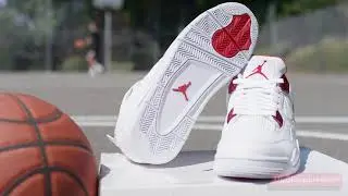 Up close : Nike Air Jordan 4 Retro : Metallic Red 2020
