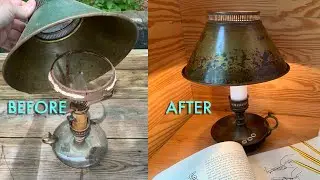 Brass Chamberstick Lamp Restoration