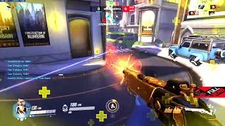Surefour Ashe gameplay on Numbani map! [ Overwatch Season 33 Top 500 ]