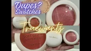 NEW Catrice Soft Glam Baked Blush  Rare Beauty Dupe Swatches & Side by Side Comparison!