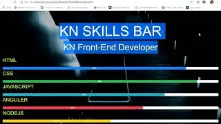 How to Create Animated SKILLS BAR / PROGRESS BAR WITH HTML & CSS.
