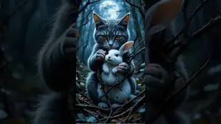 Strong Friendship: Rabbit and Cat Overcome Challenges #cat #kitty #cute #cuteanimal #sad #pets