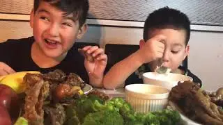 Eating pork maskara and chicken feet challenge! Pinoy food