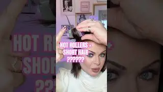 SHORT HAIR + HOT ROLLERS=!?? #shorthair #hotrollers #bob