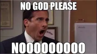 Michael Scott Yelling No God Please No to Pineapple on Pizza