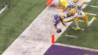Justin Jefferson Dives for the Pylon