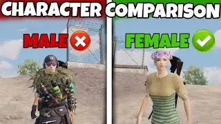 MALE VS FEMALE CHARACTER COMPARISON IN BGMI/PUBG MOBILE TIPS & TRICKS WHICH ONE IS BETTER?