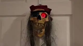 Gemmy 2007 Dropping Pirate Skull Head Demo