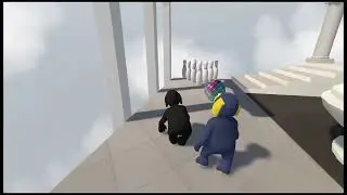 Human Fall Flat epic 10 pin bowling 2 man strike