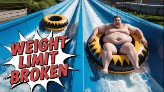 Fat Man Over Slide Limit Sues Disney for Wreckless Ride Crash!