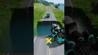 Tanker truck vs massive water pit #36 | #doublespeedbumps  #carsvswaterpit #carsvsdeepwater