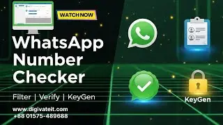 WhatsApp Number Checker & Filter Software | Bulk WA Verifier Tool + KeyGen (Full Tutorial Bangla)