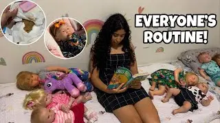 My Nighttime Routine with All My Reborn Babies After the Hospital Visit