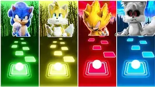 Sonic vs Tails vs Super sonic exe - Tails exe -Tiles Hop EDM Rush