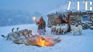 &ndash;73&deg;C Blizzard: 86-Year-Old  Woman Sets a Snow-Pit Fire Trap, Saves Sheep & Samoyed