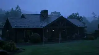 Gentle Rain Sounds with Cozy Cabin Ambience for Stress Relief and Sleep