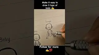 make it easy to drow 3 type of body 🤯 #drawing 🥵