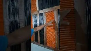 A unique style with skill in  constructing house wall with  discarded Optical Fibre cable.