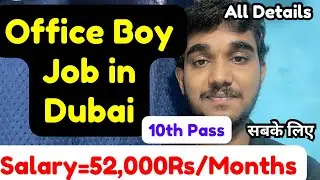 Company Office Boy Job in Dubai,Salary,Requirements,Visa Details,Facilities,and More