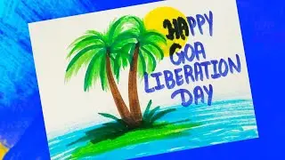 Goa liberation Day Drawing Easy Steps / Goa Revolution Day Drawing / Goa Liberation Day Poster