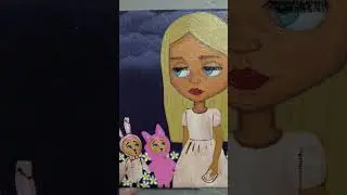 acrylic painting pop surrealism painting in reverse #art #acrylicpainting #illustration