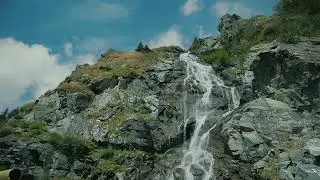 Adult Swim Bump: View of the Capra Waterfall During the Summer in Arefu, Romania (FANMADE)