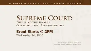 Senate Democrats & Legal Scholars Discuss Unprecedented GOP Obstructionism