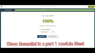 cisco programming essentials in c module 5 test answers|| C Essential part 1 module 5 test @Cisco