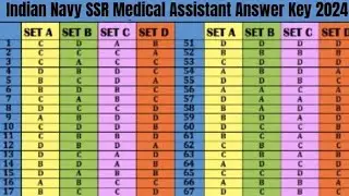 Indian Navy SSR Medical Assistant Answer Key 2024 | Exam Key, Objections