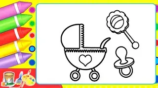 Baby Accessories  Easy Drawing | How to Draw Baby Accessories | Drawing & Coloring | Distinguish Art