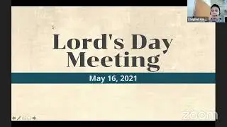 Online Lord's Table Meeting (May 16, 2021)
