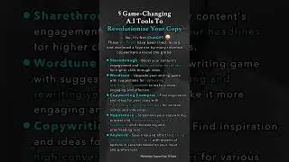5 Game-Changing A.I Tools To Revolutionize Your Copy #marketing #copywriting #aitools